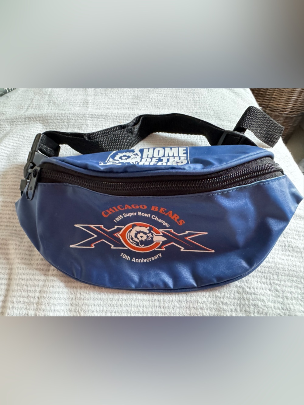 Vintage Chicago Bears Navy Blue 10th Anniversary Fanny Pack